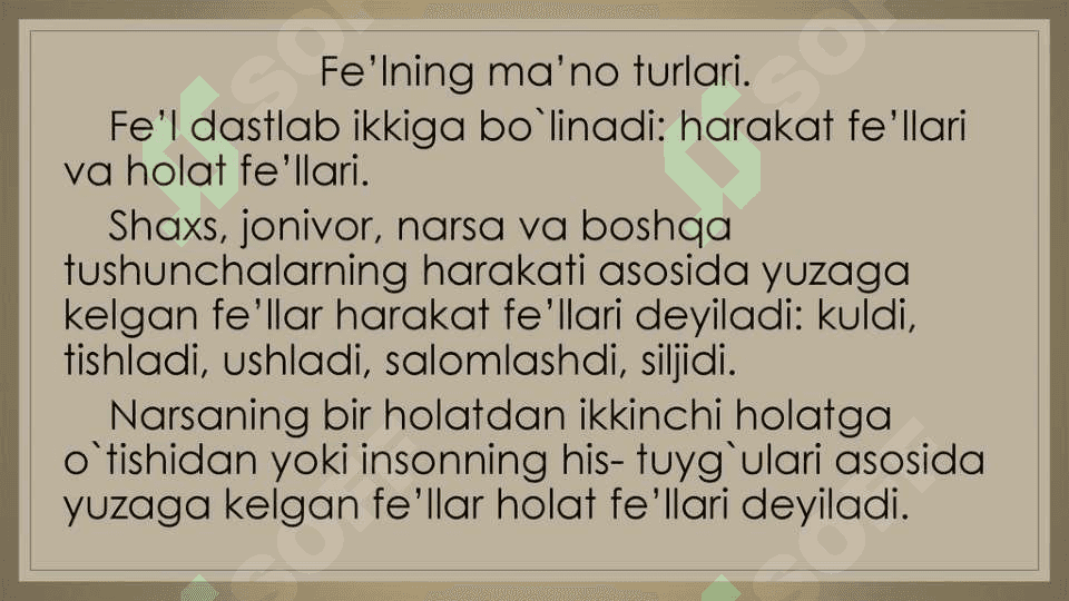 Fe‘l so‘z turkumi 3