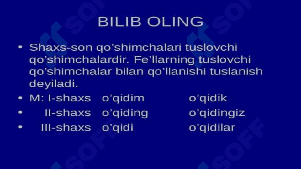 Fe‘l so‘z turkumi 4