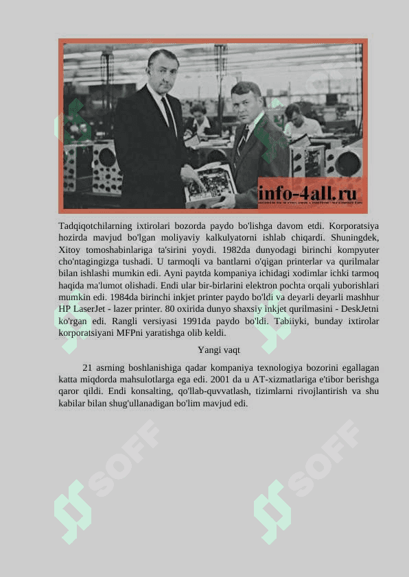 Hp firmasi va Hp kompyuterlari 8