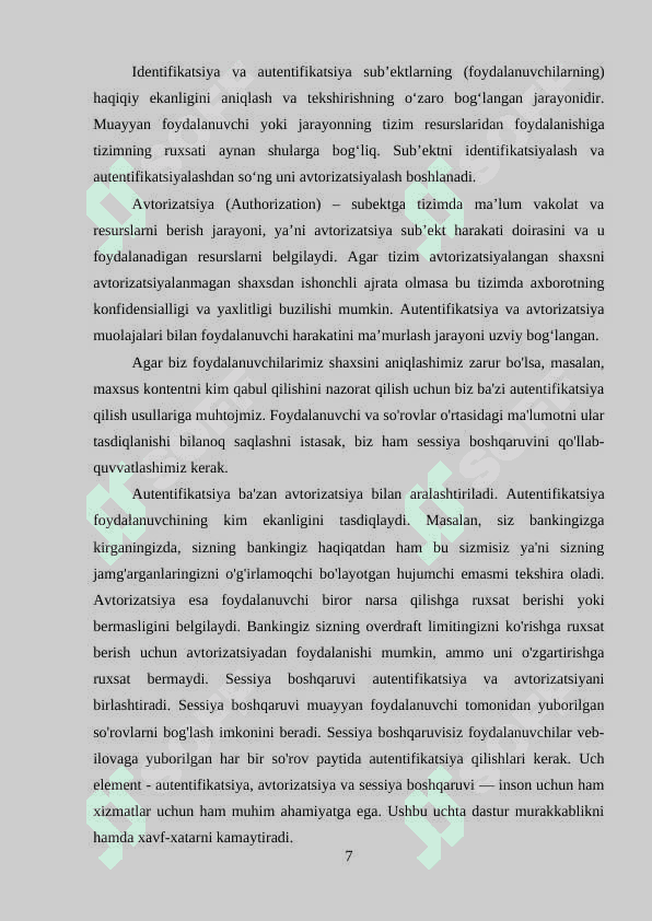 Web ilovalarda foydalanuvchilarni autentifikatsiya qilish jarayonidagi xavfsizlik muammolari tahlili 7