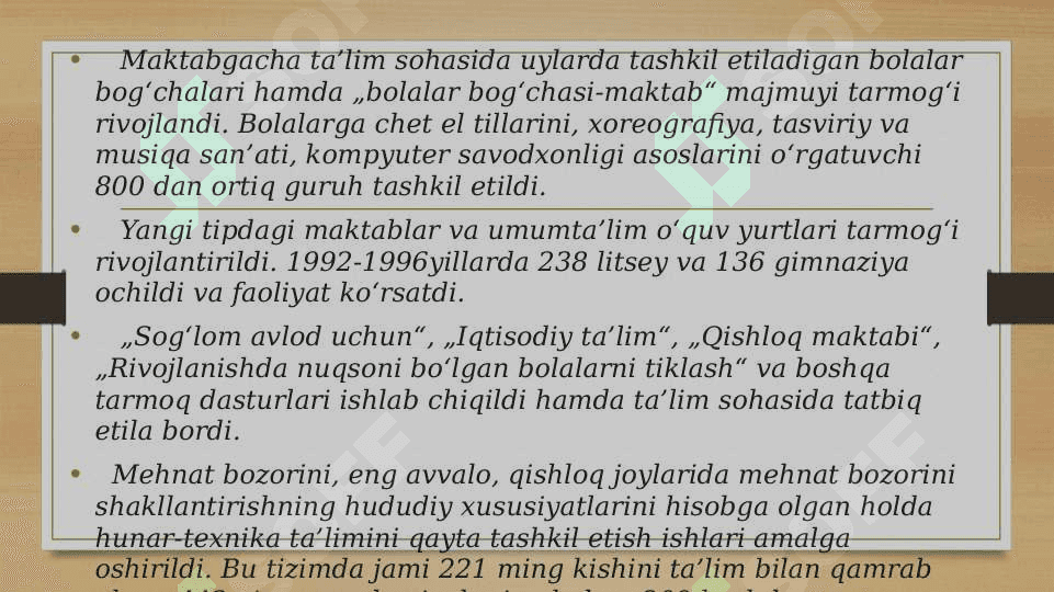 Mustaqillik yillarida ta’lim tizimidagi islohotlar 4