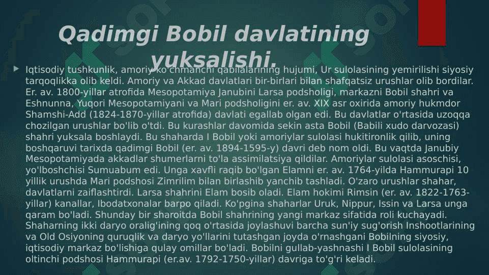 Qadimgi Bobil slayd 3
