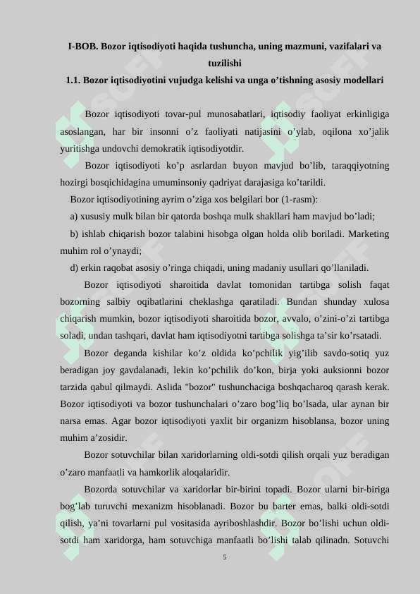 Bozor iqtisodiyoti zaifliklari va tashqi samaralar 5