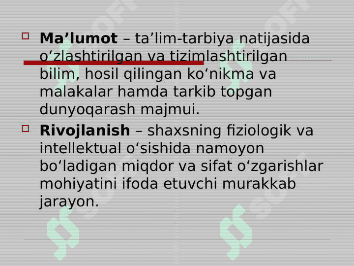 Pedagogika. Psixologiya”fanining maqsad va vazifalari 8