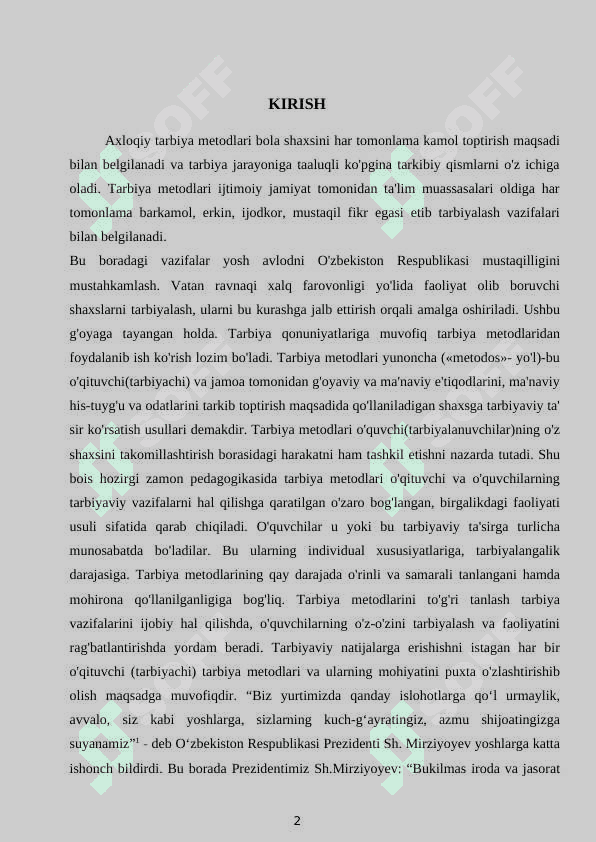 Axloqiy tarbiya berish vazifalari va vositalari 2