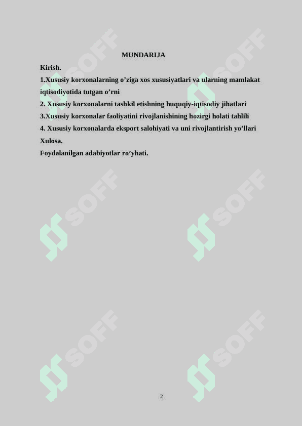 Xususiy korxonalarning tashkiliy –iqtisodiy asoslari 2