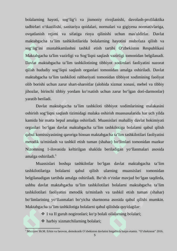 DAVLAT VA NODAVLAT MAKTABGACHA TA’LIM TASHKILOTLARINING O‘ZIGA XOS XUSUSIYATLARI 5