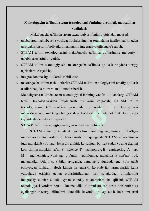 Maktabgacha ta'lim tashkilotida STEAM laboratoriyalarini tashkil etish 2
