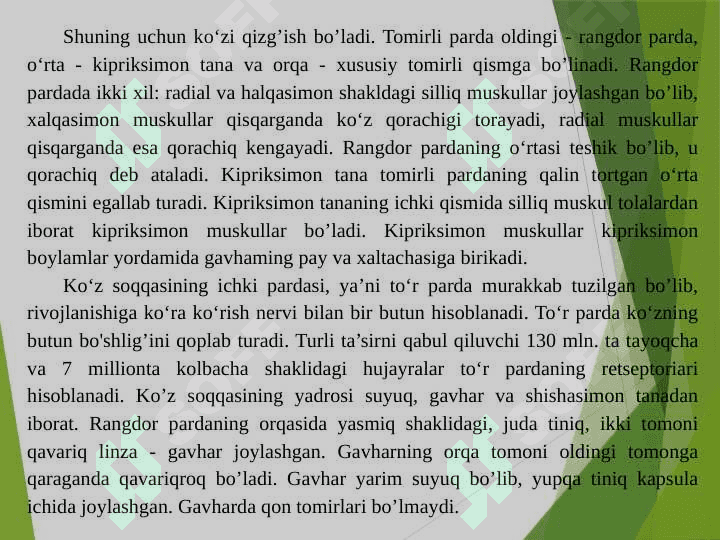 Analizatorlarning yosh xususiyatlari va gigienasi 6