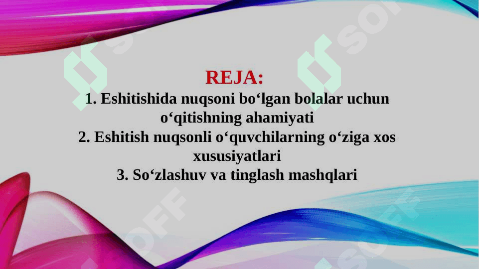 Bolalik yoshidagi kar-soqovlik va karlik 2