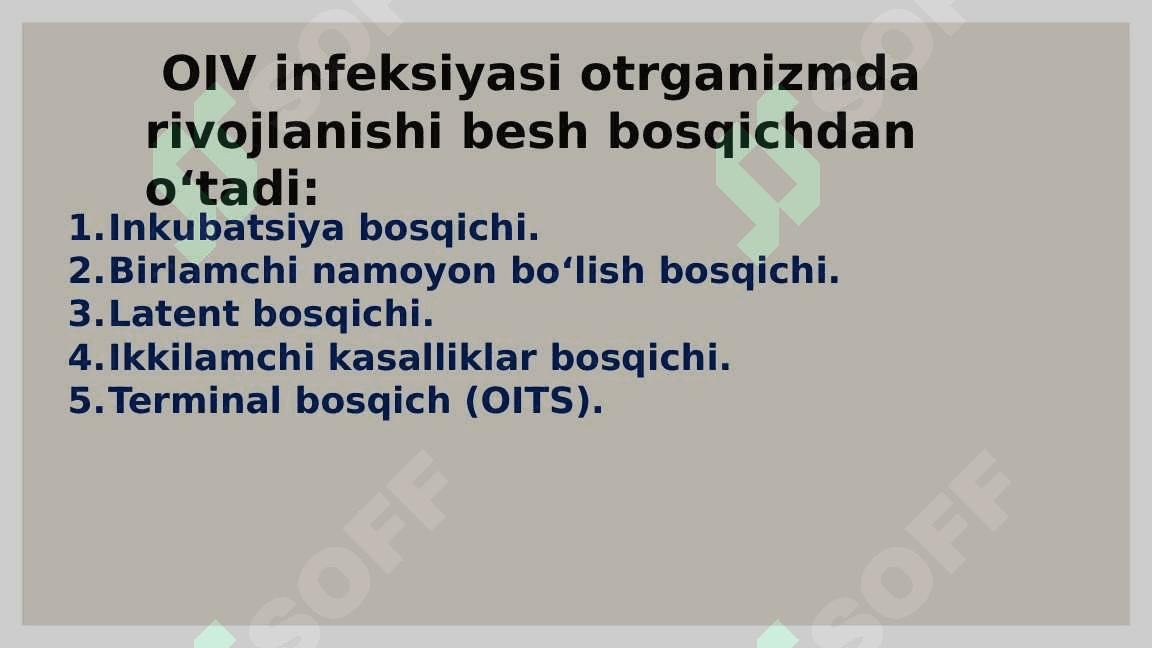 OIV infeksiyasi. 7