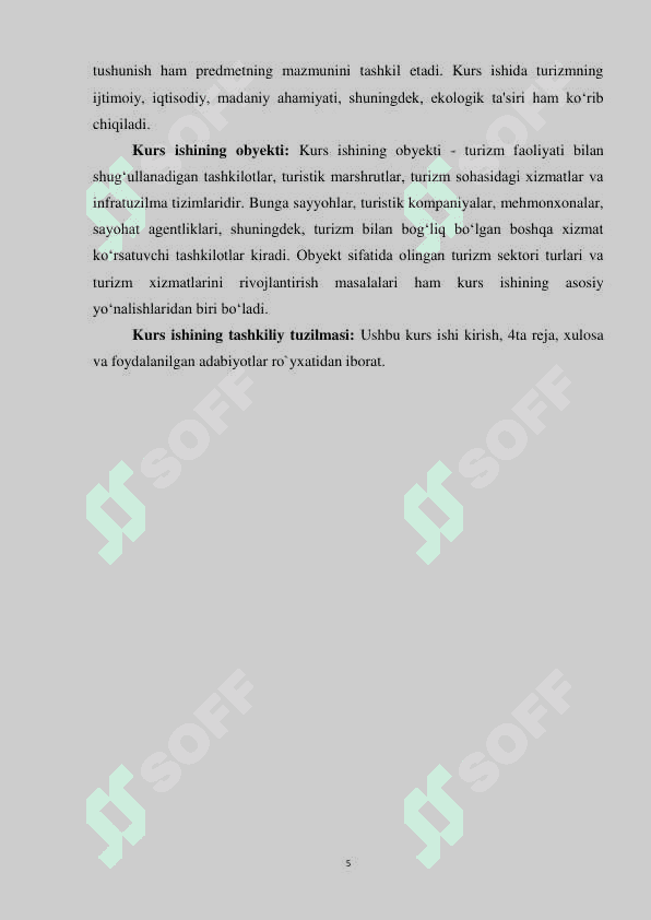 TURIZM SOHASINING TASNIFLANISHI VA TURLARI 4