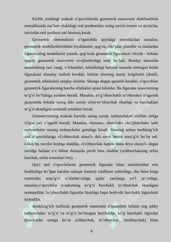 4-SINFDA  GEOMETRIK  MAZMUNDAGI MASALALARDAN  FOYDALANISH METODIKASI 8
