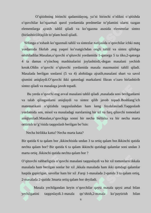 2-SINFLARDA MANTIQIY MASALALARDAN FOYDALANISH 6