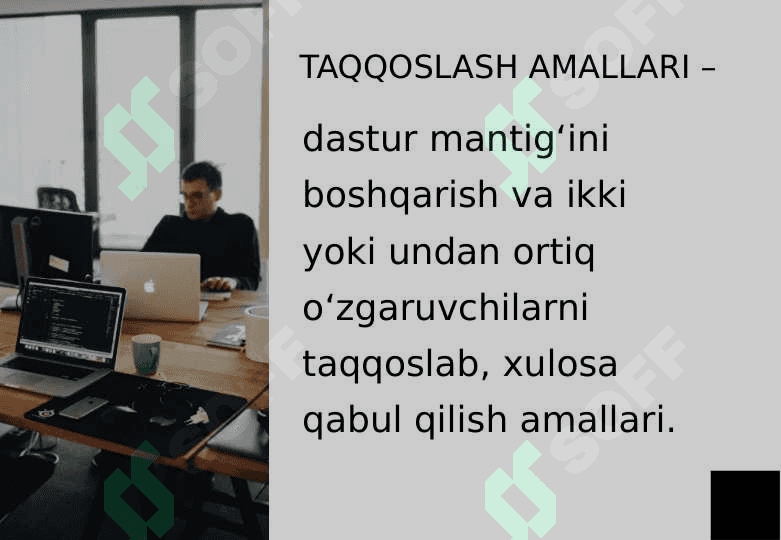 PYTHONDA MANTIQIY MASALALARNI DASTURLASH 2