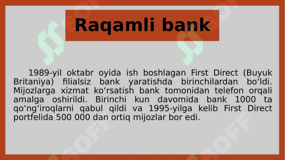 Bank sohasida raqamli transformatsiyalar 5