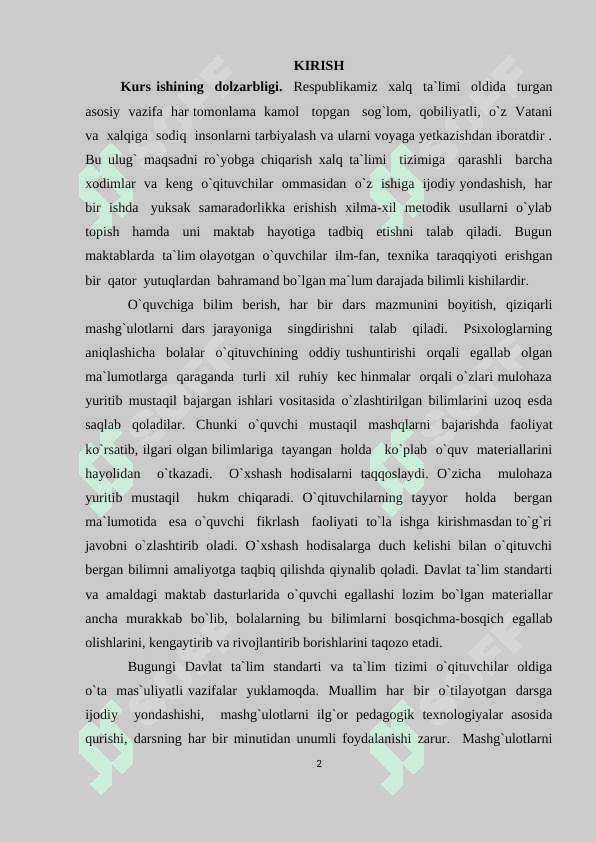 1-SINF SAVODGA O’RGATISH DAVRIDA O’YINLI TEXNOLOGIYALARDAN FOYDALANISH 2