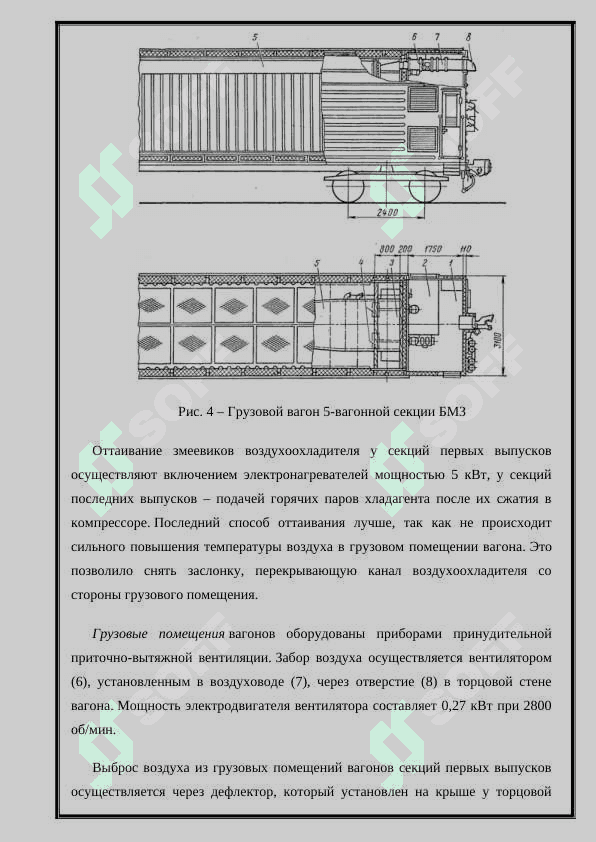 Устройства, принципиальная схема т.в.  и ремоет 5-ти вагонной рефрежираторной секуии БМЗ 7