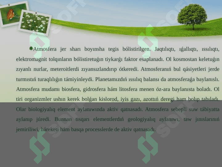 Atmosferanı pataslandırıwshı derekler 2