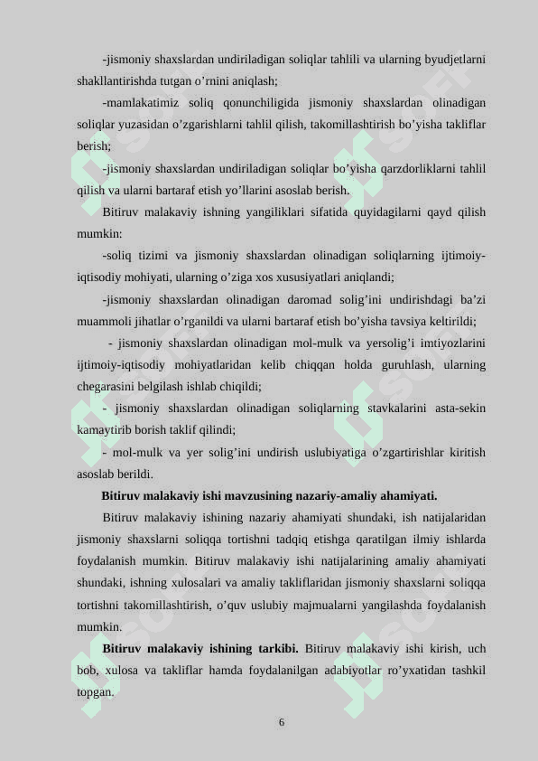 Jismoniy shaxslardan olinadigan soliqlar va ularni takomillashtirish yo'llari. 5