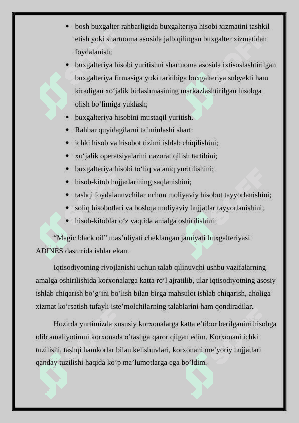 BUXGALTERIYA HISOBI VA AUDIT  MALAKAVIY AMALIYOT HISOBOTI 7
