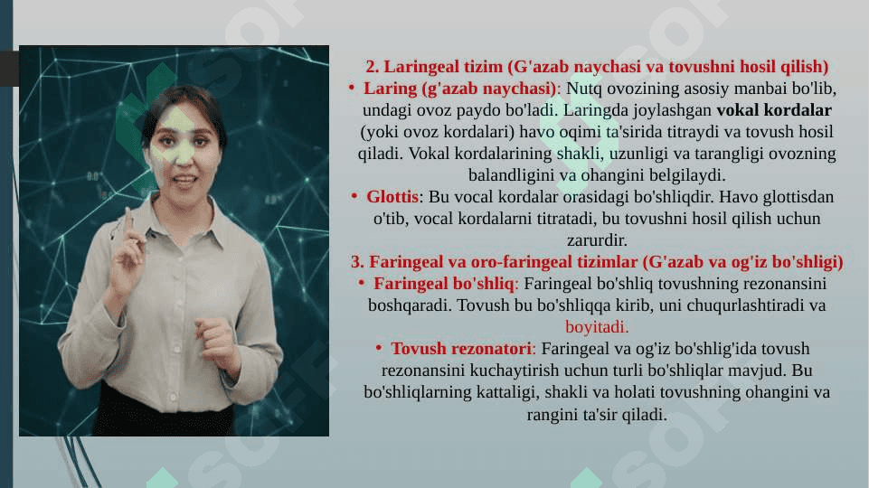 Nutq ovoz bo'limining anotomo-fiziologik faoliyati 6