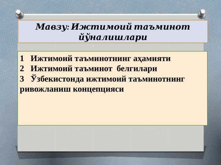 Ижтимоий таъминот