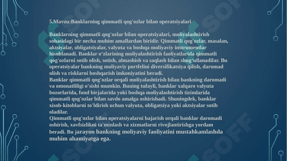 Bankda 5+1 malakaviy amaliyot hisoboti 7