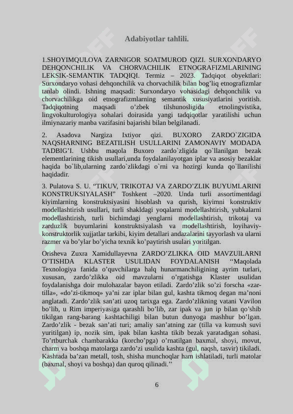 Kashtachilik uslubida choyxalta tayyorlash texnologiyasi 6