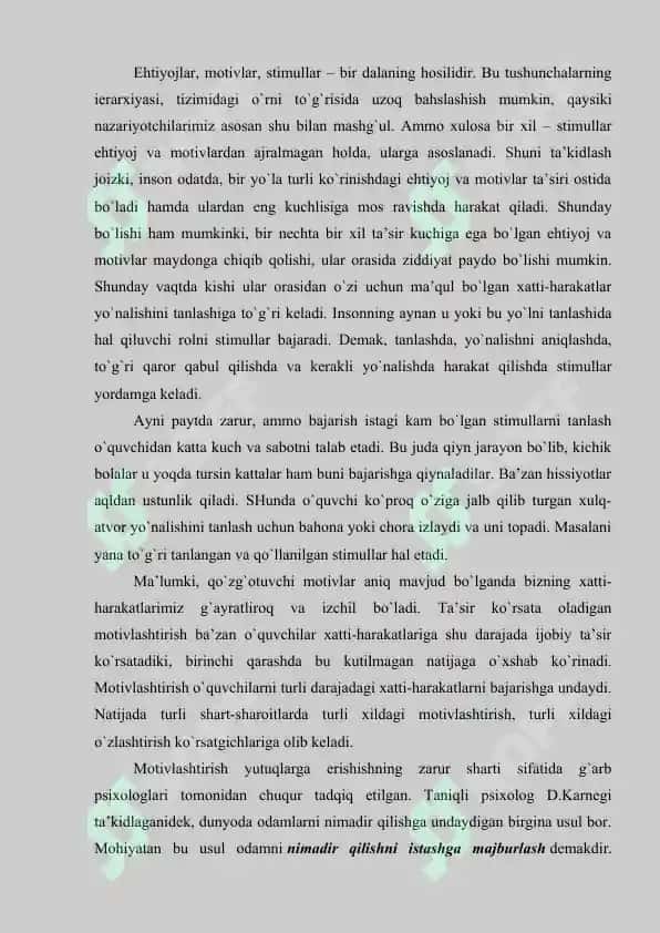 Tarbiyasi qiyin va bo`sh o`zlashtiruvchi o`quvchilar bilan pedagogik faoliyat olib borish metodikasi 6