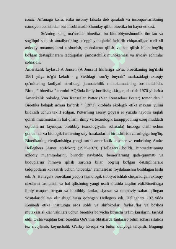 Bioetikaning predmeti va vazifalari 5