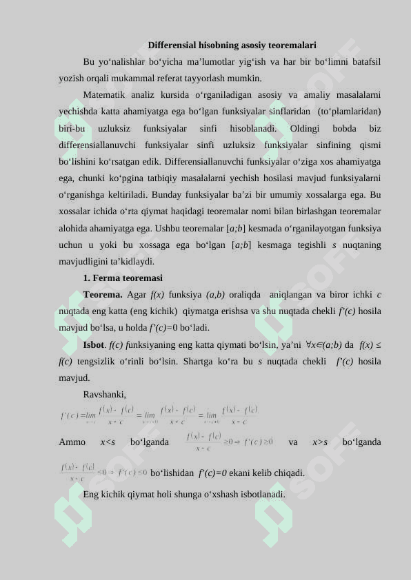 Kimyoda differensial hisob tatbiqlari 4