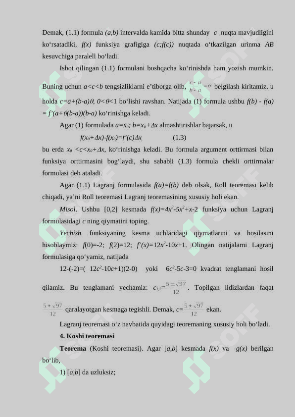 Kimyoda differensial hisob tatbiqlari 8