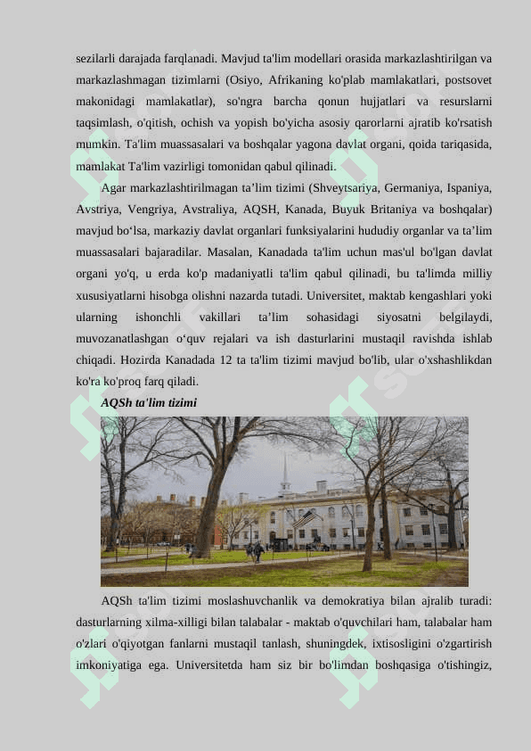 Turli mamlakatlar taʼlim tizimi asoslari, oʻziga xos xususiyatlari, tamoyillari 4
