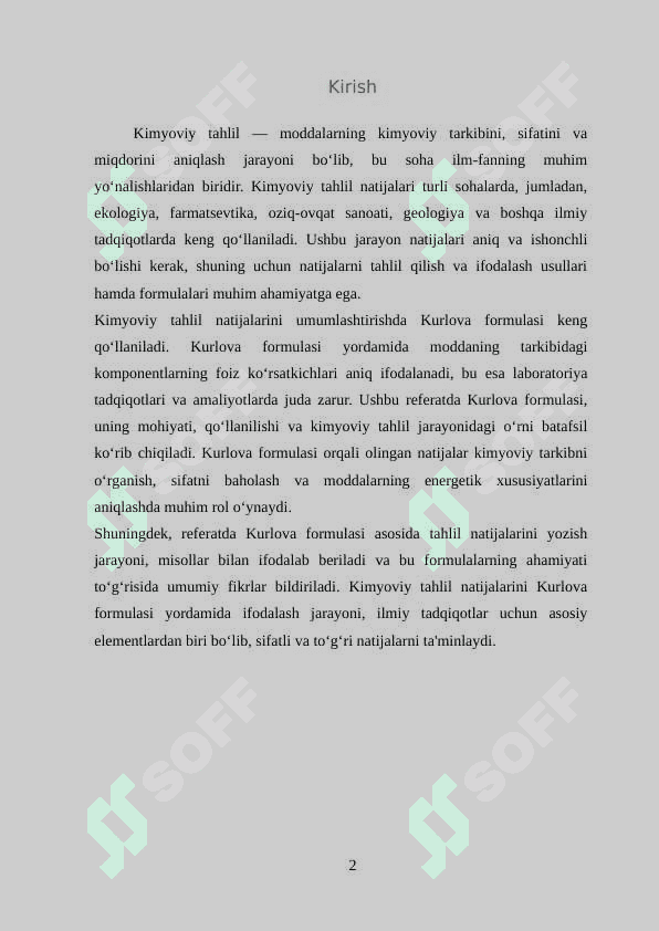 kimyoviy tahlil natijalarini kurlova formulasi 2