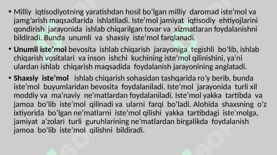 Iste’mol, jamg‘arma va investitsiyalar 3