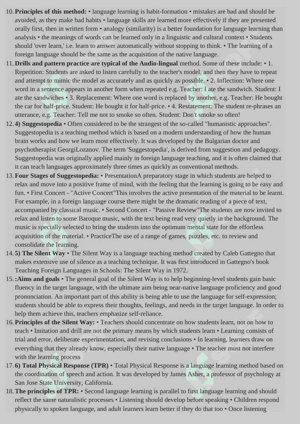 Language teaching methods. 2