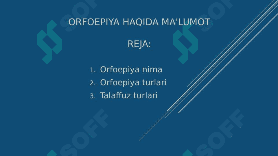Orfoepiya haqida ma'lumot 2