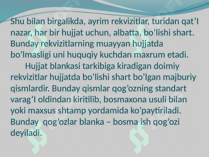 BLANKALAR – BOSMA ISH QOG’OZLARI QANDAY BO’LISHI KERAK 3