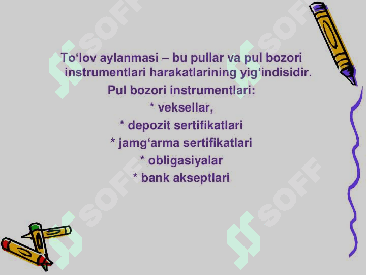 Pul aylanmasi va uning tarkibi 3