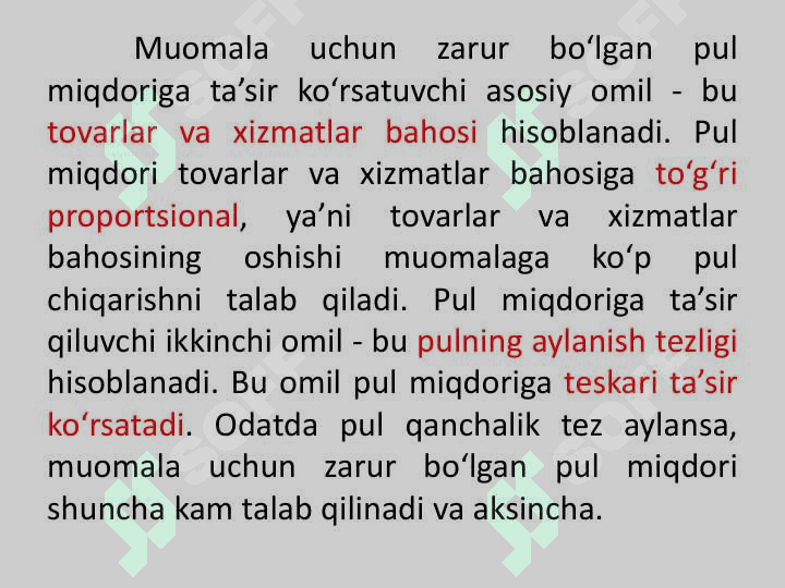 Pul massasi va pul agregatlari 6