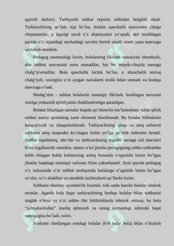 DIALOGIK  NUTQNI RIVOJLANTIRISHGA DOIR MAXSUS FAOLIYATLARNING AHAMIYATI 6