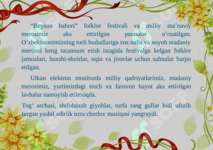 BOYSUN TUMANIDA AN’ANAVIY BOYSUN BAHORI. 2