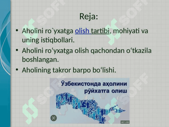 Aholini ro'yxatga olish 2