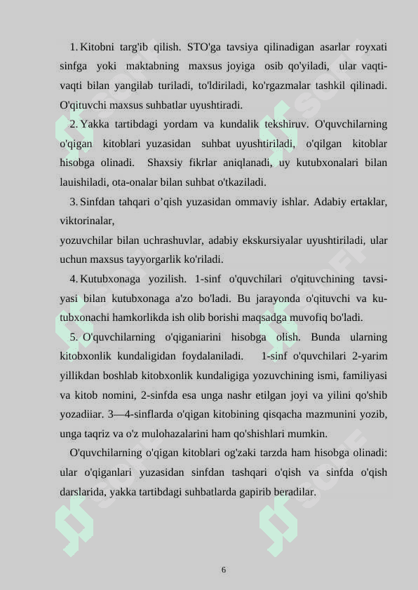 SINFDAN TASHQARI BOSHLANG'ICH BOSQICH DARSLARNI TASHKIL ETISH.(2-SINF) 6