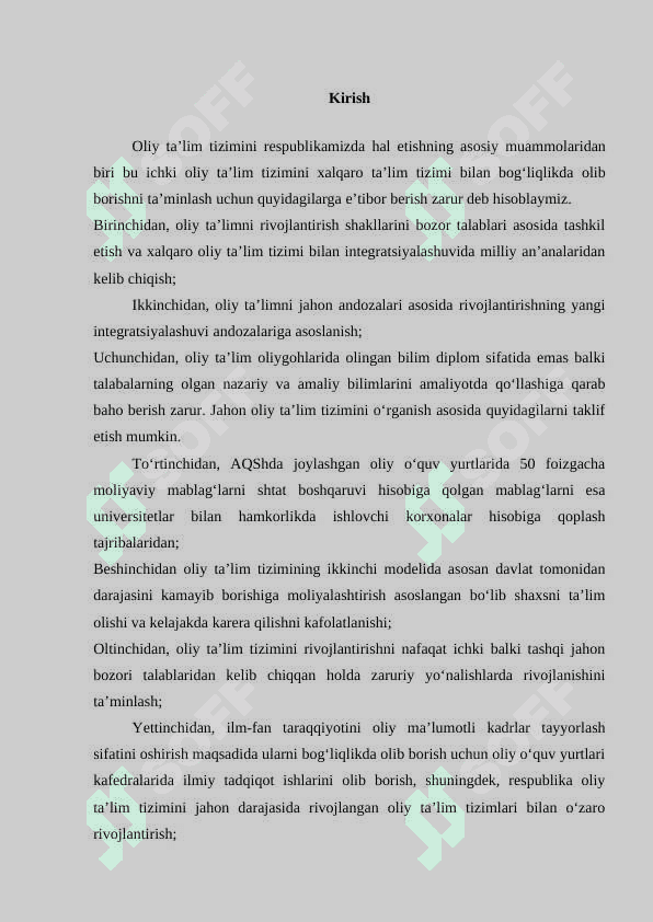 YANGI TAHRIRDAGI “TA’LIM TO’G’RISIDA”GI QONUN MOHIYATI 2