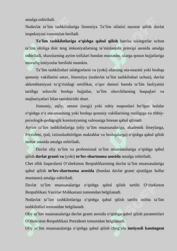 YANGI TAHRIRDAGI “TA’LIM TO’G’RISIDA”GI QONUN MOHIYATI 7