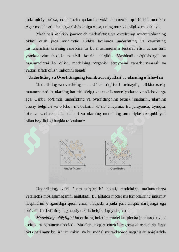 Mashinali o‘qitishda Underfitting va Overfitting muammolari. Bias va Variance tushunchalari 7