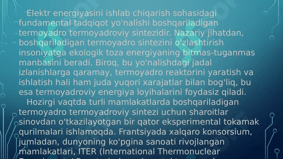 Elektr energetikasida innovatsion rivojlanishning asosiy yo'nalishlari 6