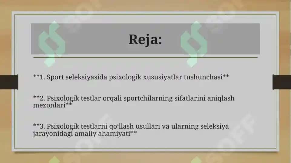Sport seleksiyatizimi va psixologik testlar roli 2